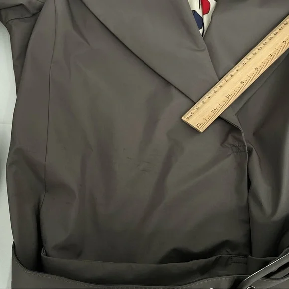 Aritzia Wilfred Trench Coat Women’s L Lined Button Up Belted Front Pockets - Picture 12 of 14